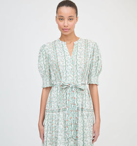 The Yara Dress in Green Provence Floral