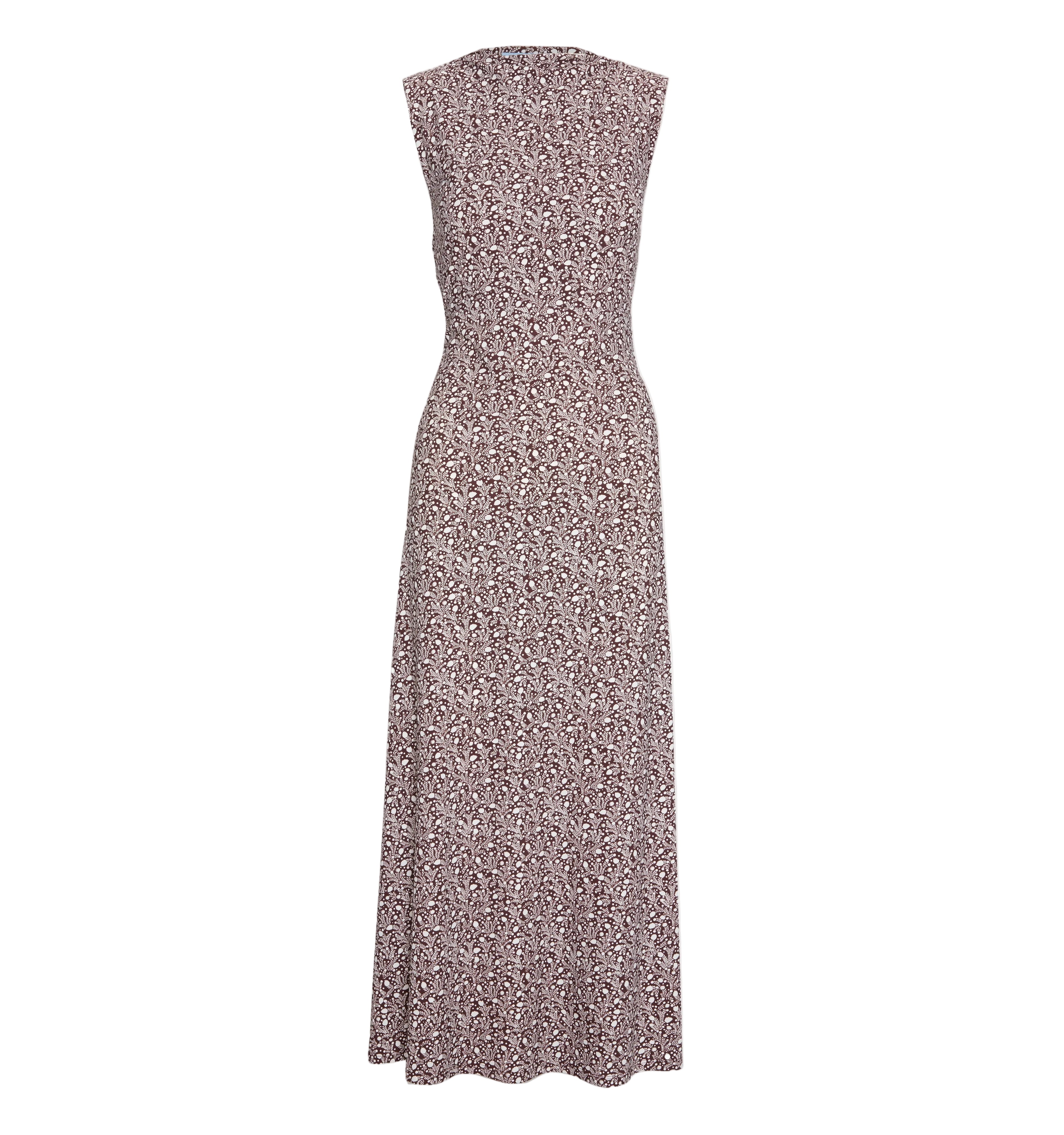 The Sloane Dress in Chocolate Ditsy Thistle