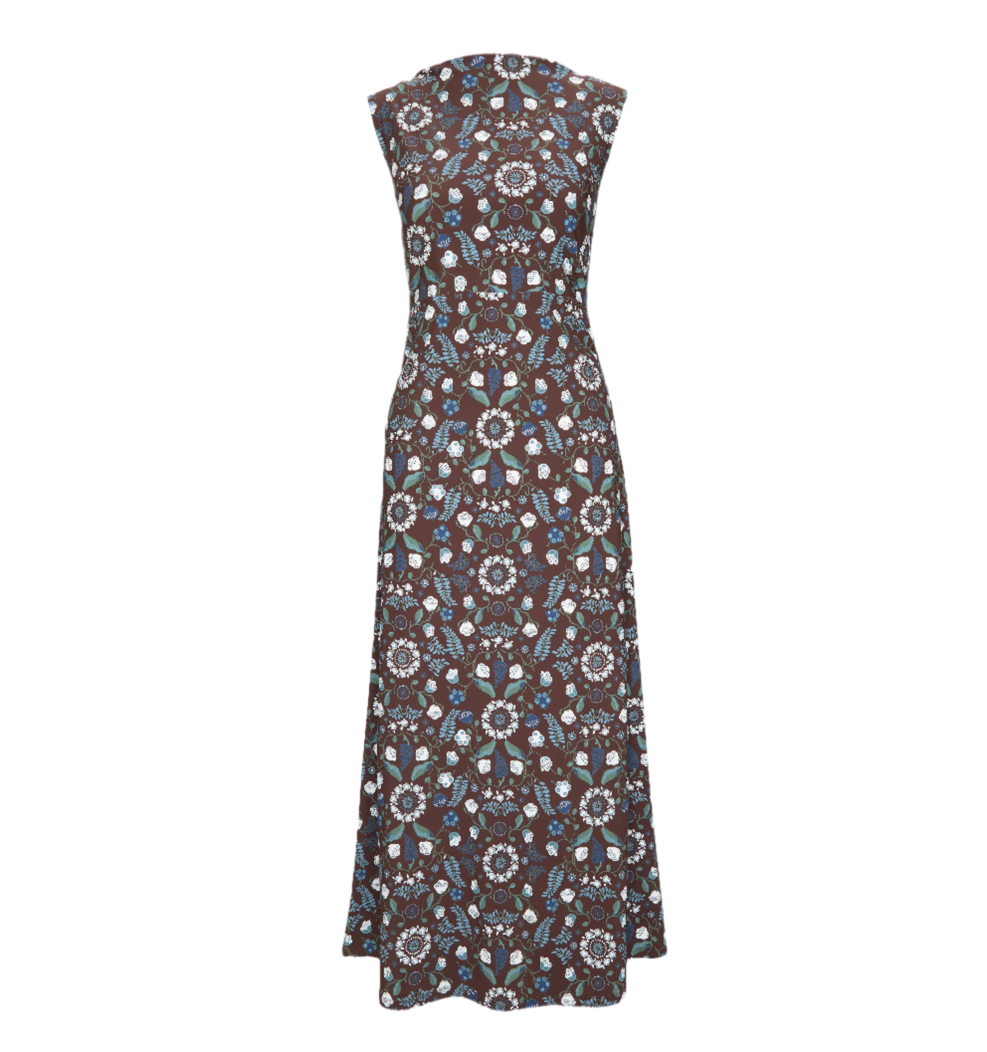 The Sloane Dress in Chocolate Swedish Floral