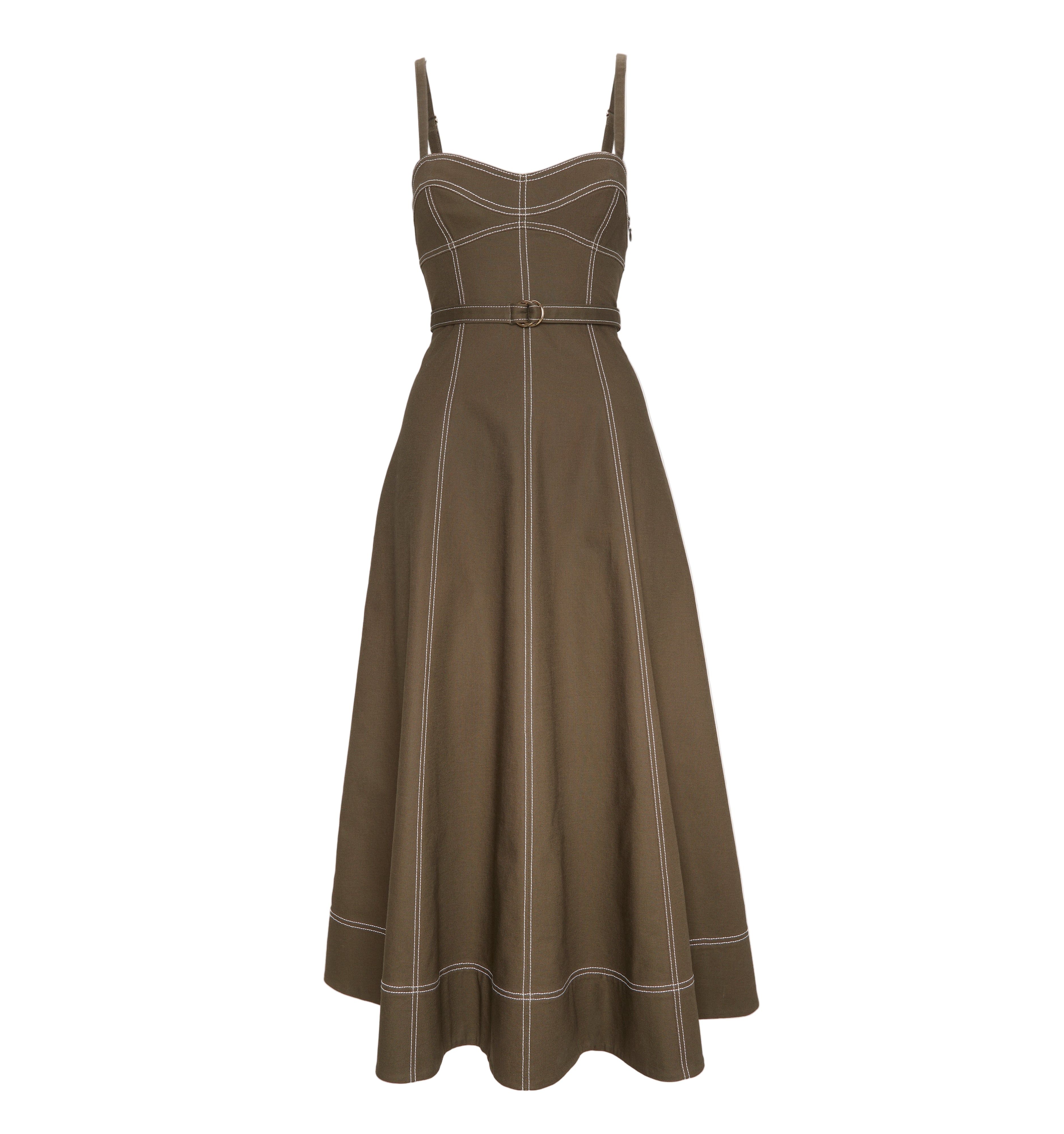 The Fiona Dress in Chocolate Twill