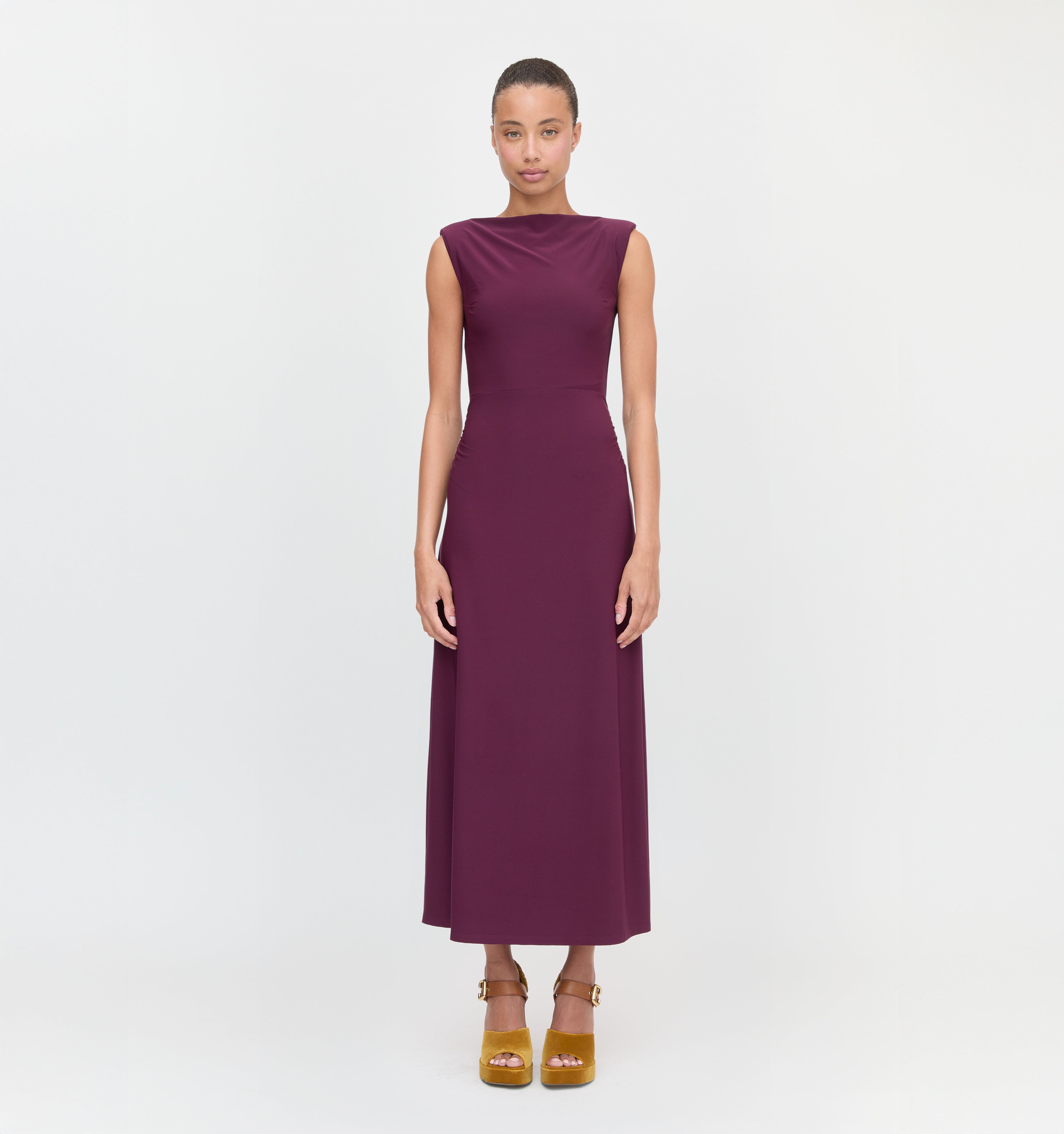 The Sloane Dress in Aubergine