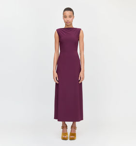 The Sloane Dress in Aubergine