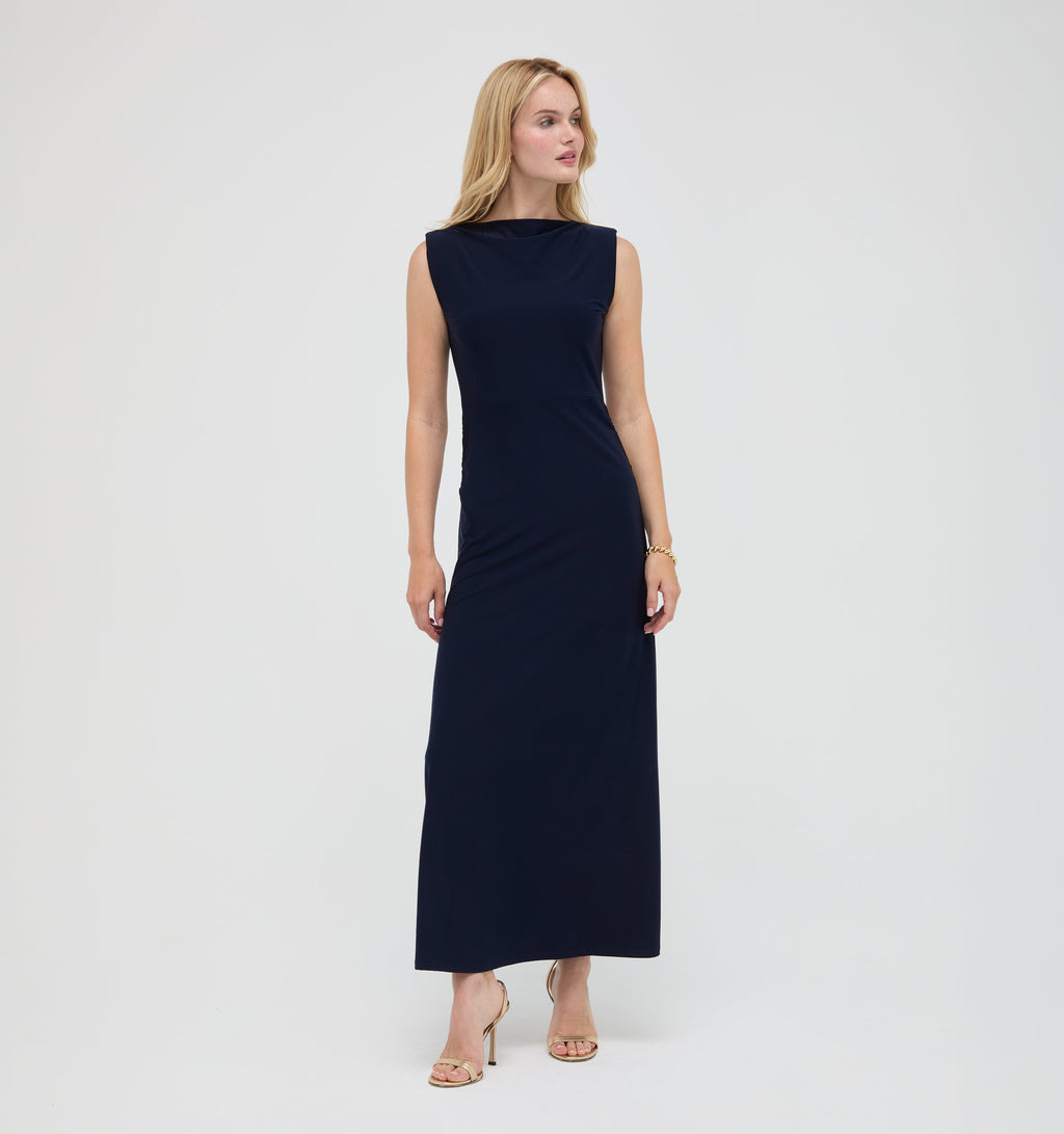The Sloane Dress in Midnight Navy