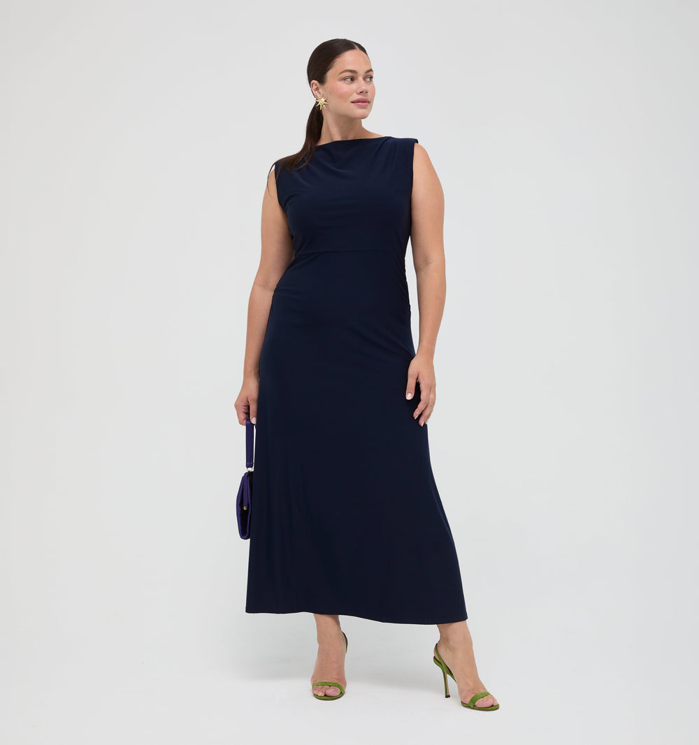 The Sloane Dress in Midnight Navy