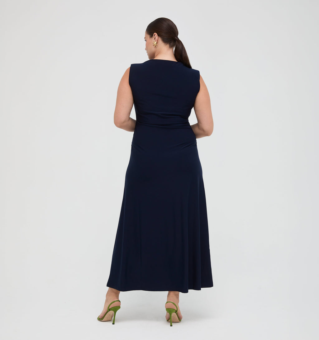 The Sloane Dress in Midnight Navy