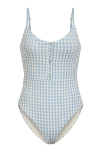 The Snap One Piece Crinkle in Sky Gingham