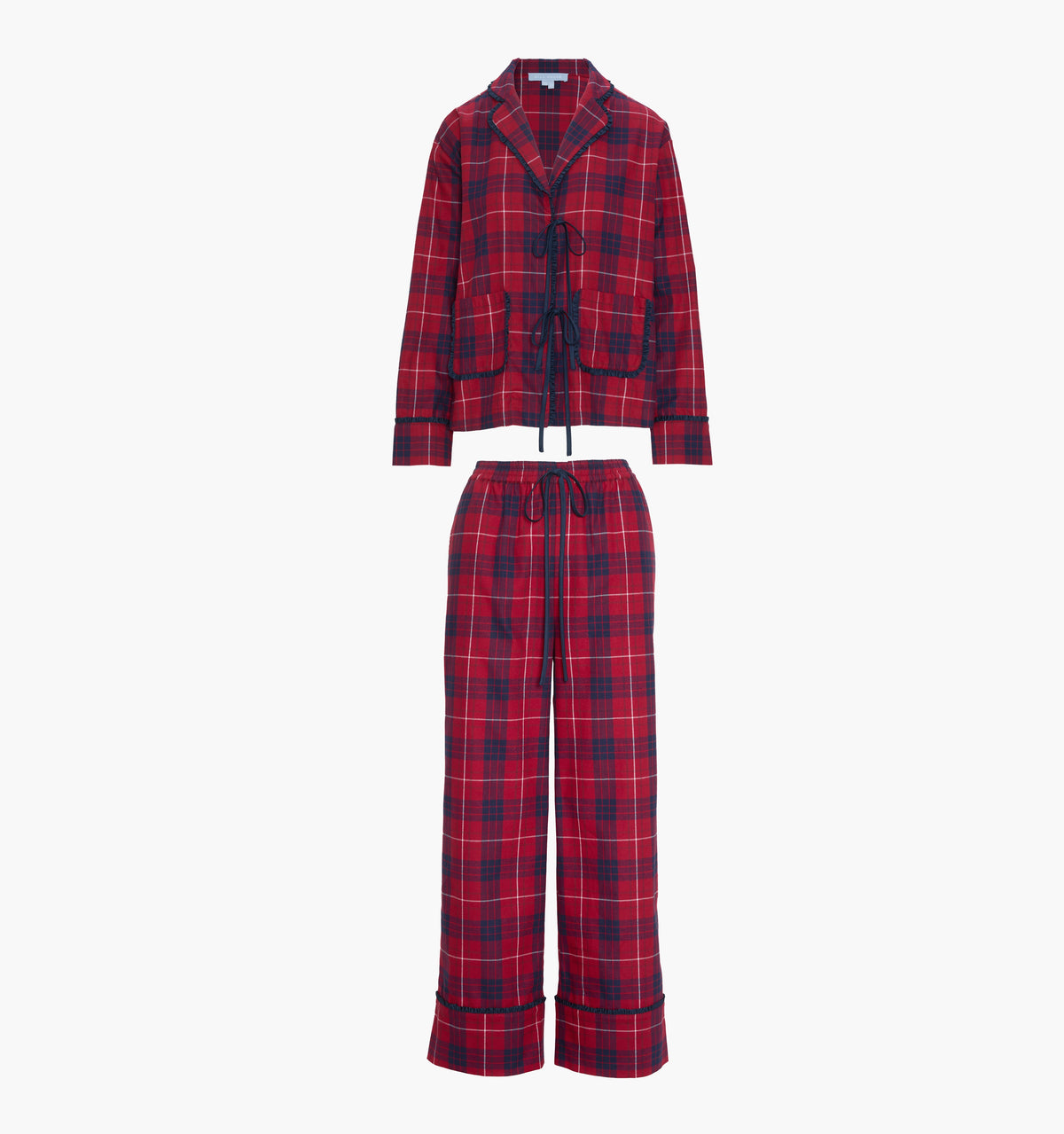 The Steffy PJ Set in Cherry Tartan