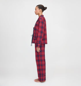 The Steffy PJ Set in Cherry Tartan