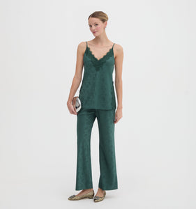 The Beverly Pant in Jadeite Floral Jacquard