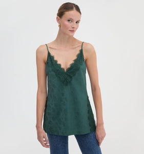 The Sylvane Top in Jadeite Floral Jacquard