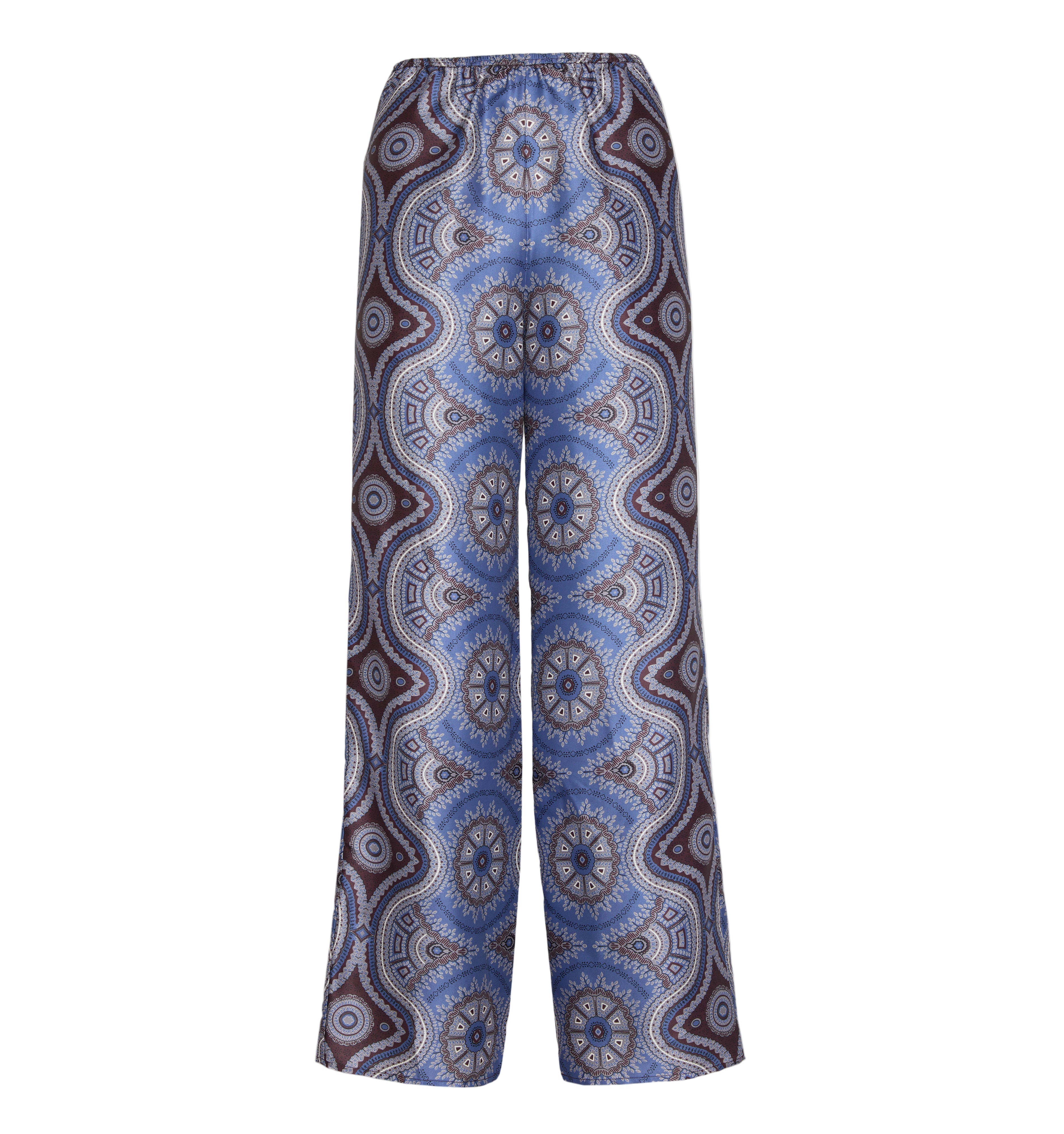The Taylor Pant in Brown Cobalt Medallion