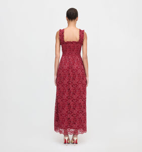 The Rosetta Nap Dress in Claret Lace