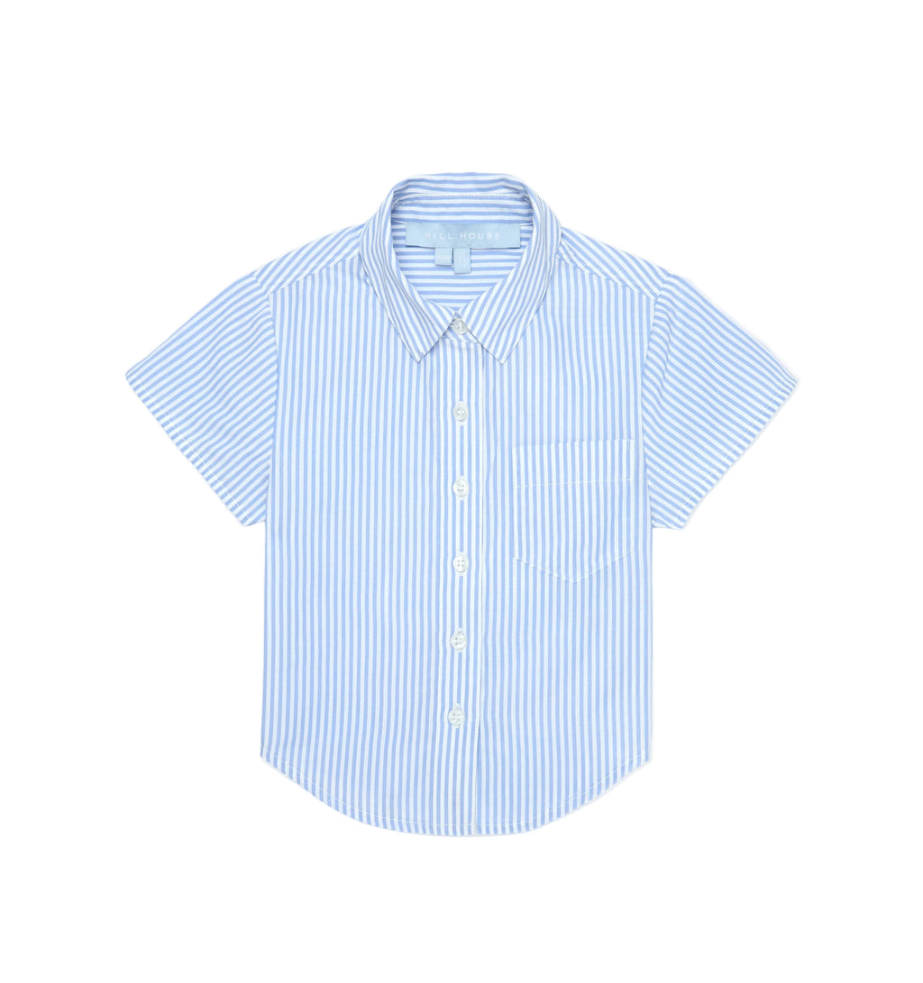 The Baby Beau Shirt in Blue/White Stripe