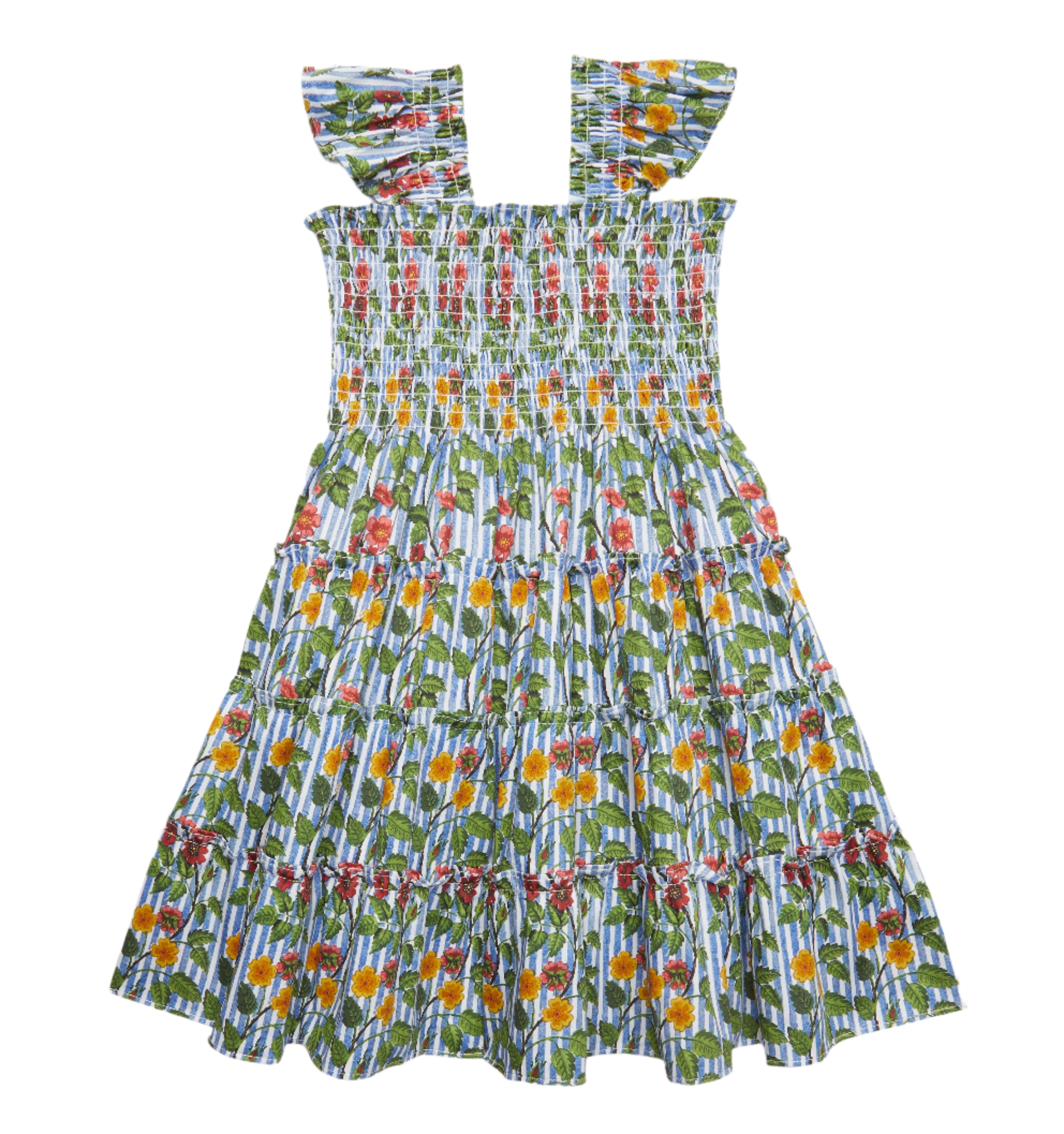 The Tiny Ellie Nap Dress in Geranium Stripe