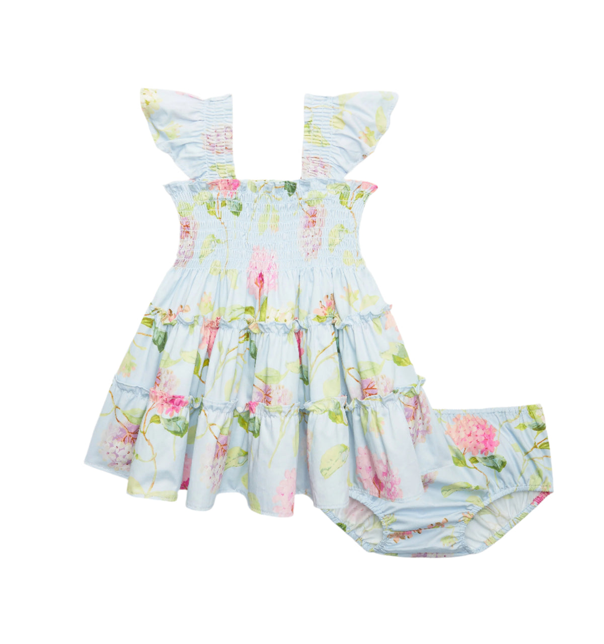 The Baby Ellie Nap Dress in Hydrangea Chintz