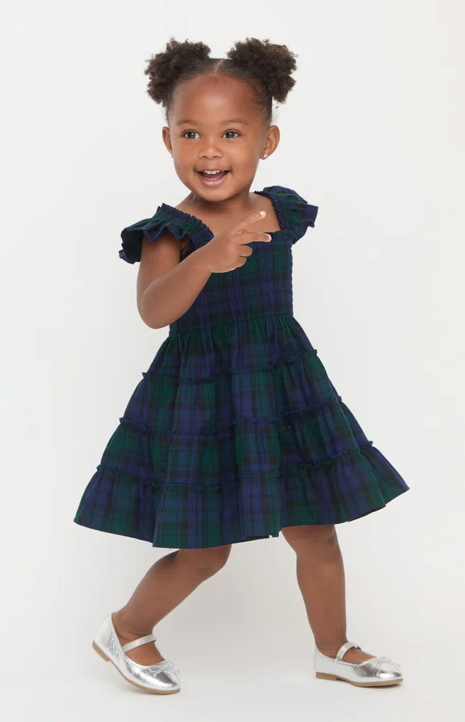 The Tiny Ellie Nap Dress in Blackwatch Tartan