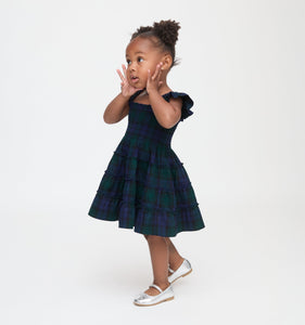 The Tiny Ellie Nap Dress in Blackwatch Tartan