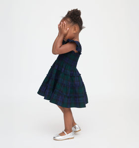 The Tiny Ellie Nap Dress in Blackwatch Tartan