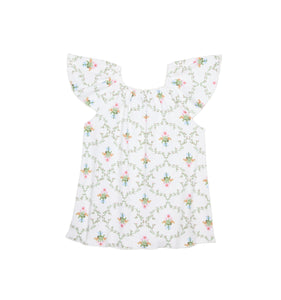 The Baby Keira Dress in Pastel Trellis