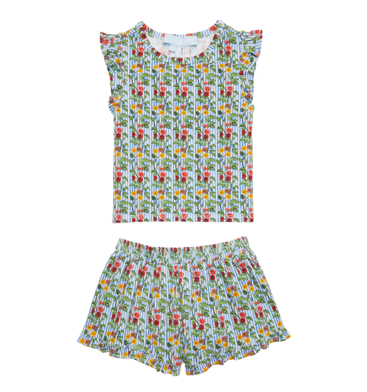 The Baby Lala Short Set in Geranium Stripe