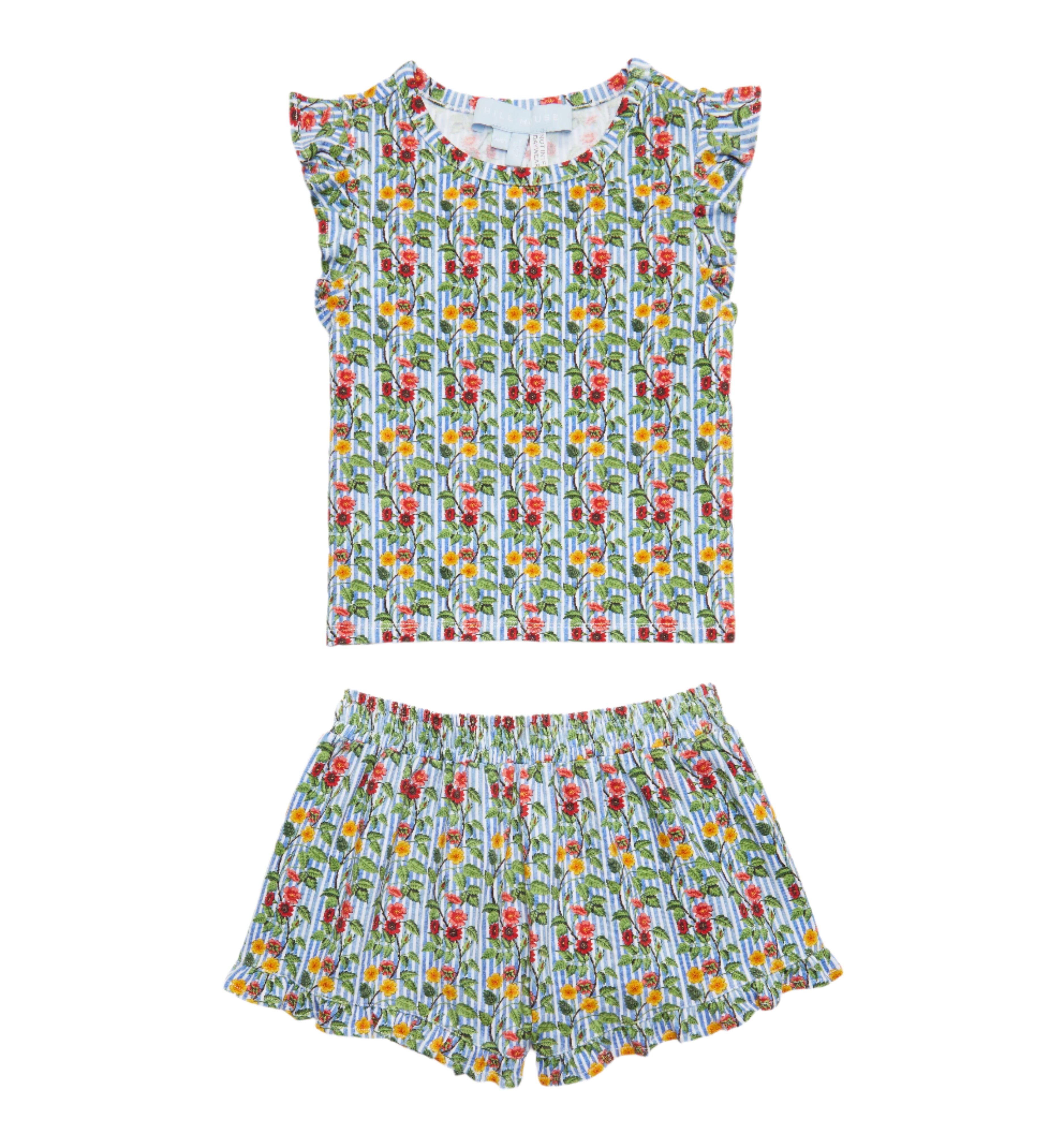 The Tiny Lala Short Set in Geranium Stripe