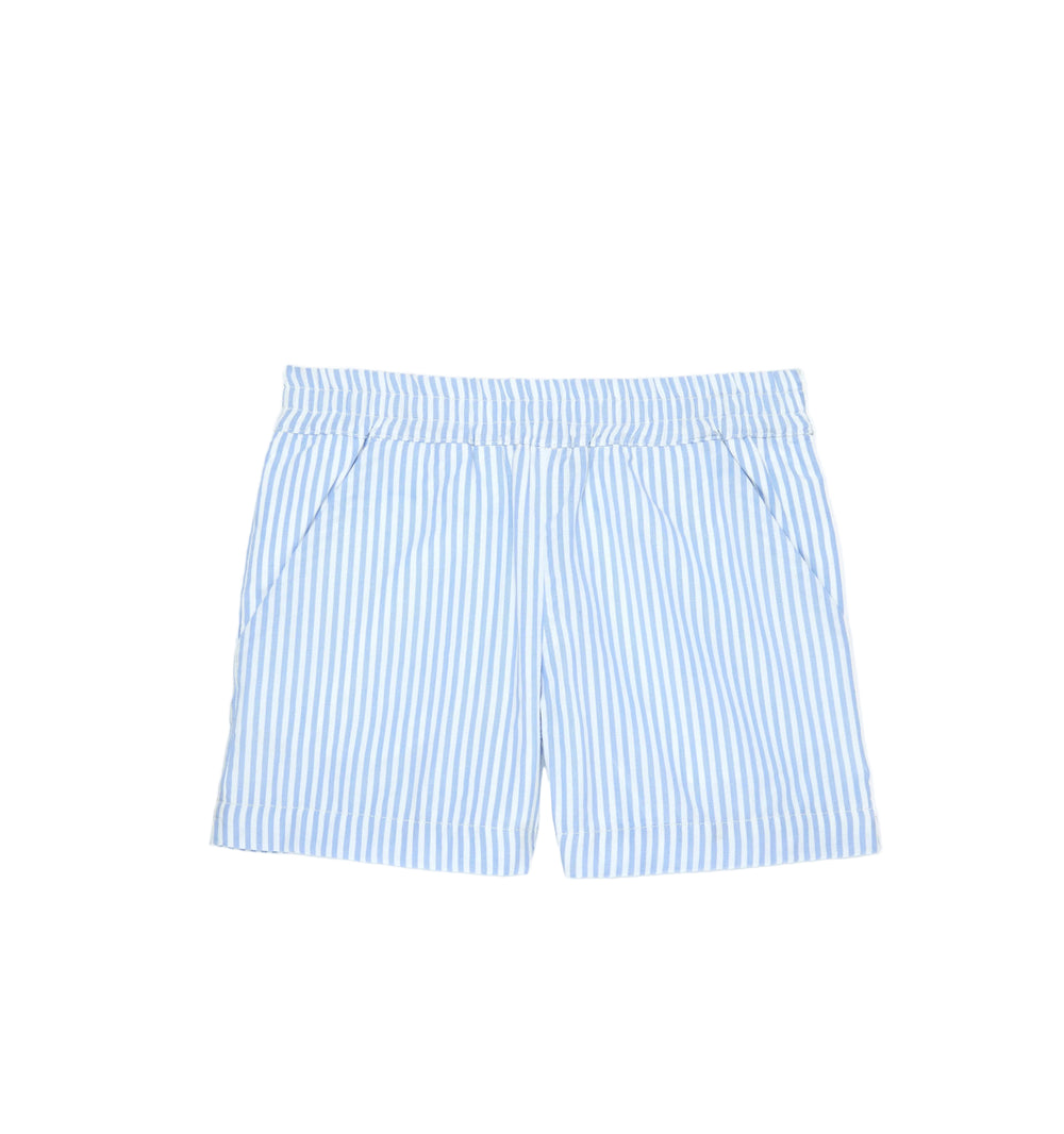 The Baby Leo Shorts in Blue/White Stripe