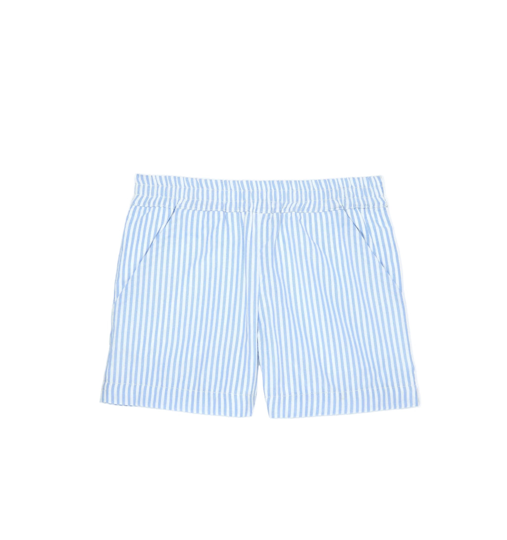 The Tiny Leo Shorts in Blue/White Stripe