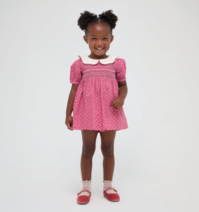 The Tiny Mina Nap Dress in Poppy Half Drop Rose