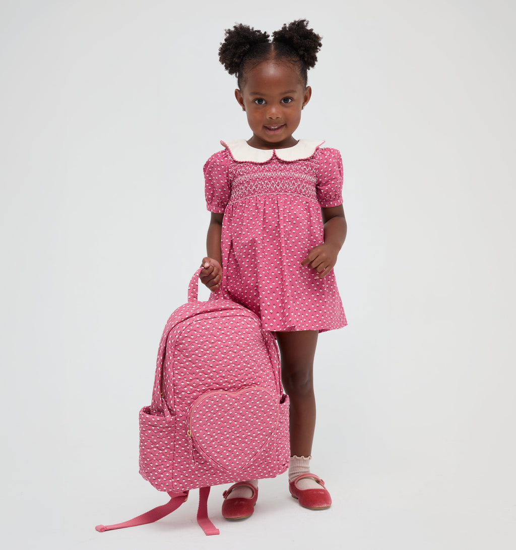 The Tiny Mina Nap Dress in Poppy Half Drop Rose