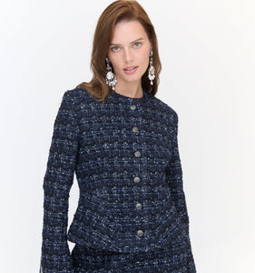 The Valentina Jacket in Navy Tweed