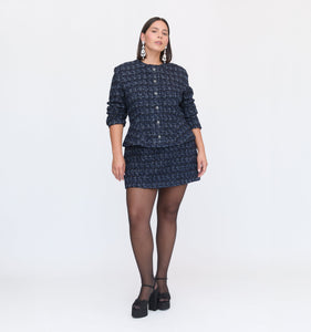 The Valentina Jacket in Navy Tweed