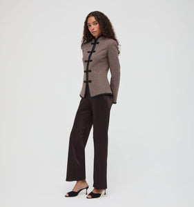 The Valerie Jacket in Chocolate Herringbone