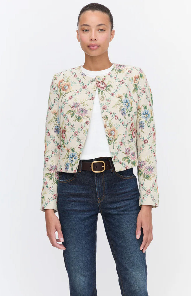 The Virginia Jacket in Tapestry Trellis Brocade