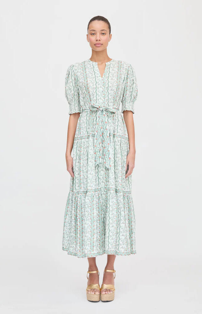 The Yara Dress in Green Provence Floral