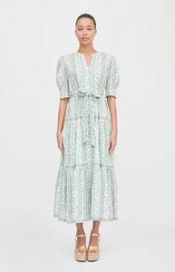 The Yara Dress in Green Provence Floral