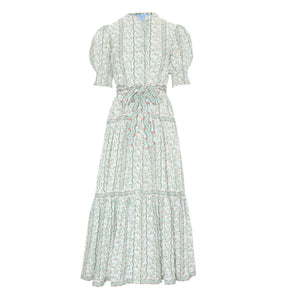 The Yara Dress in Green Provence Floral