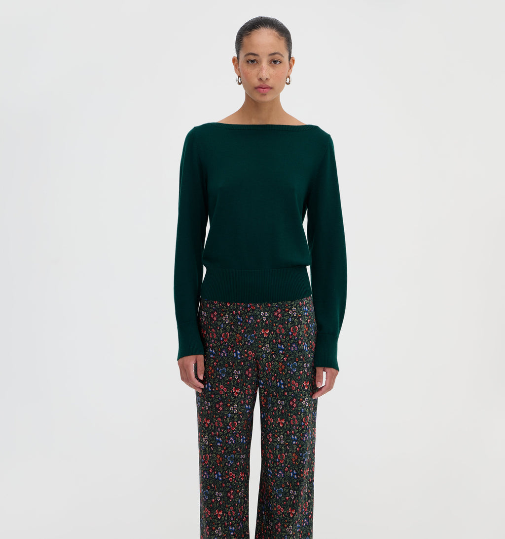 The Amelia Sweater in Pine Green