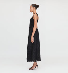 The Anita Nap Dress in Black Fil Coupe
