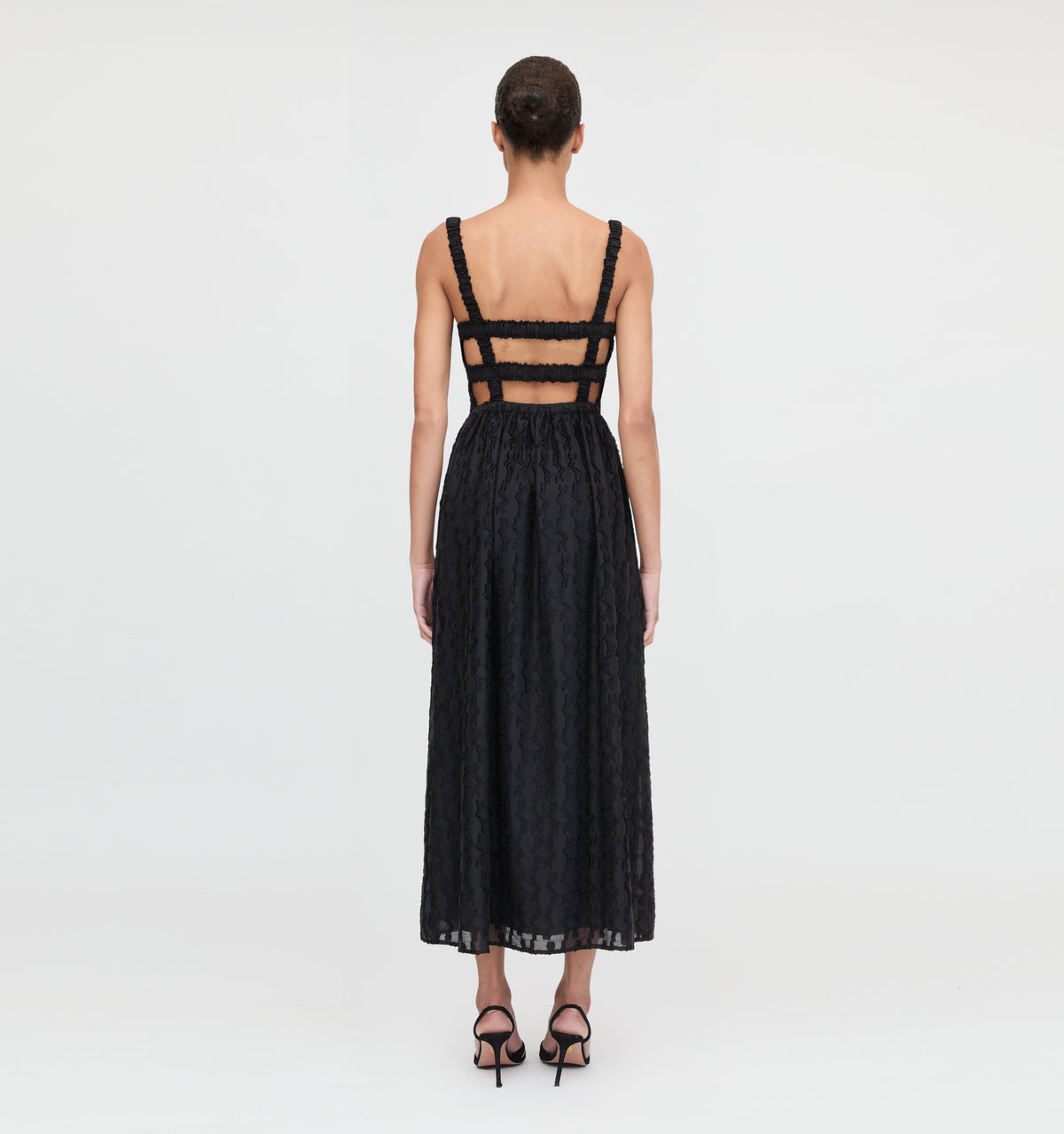 The Anita Nap Dress in Black Fil Coupe