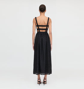 The Anita Nap Dress in Black Fil Coupe