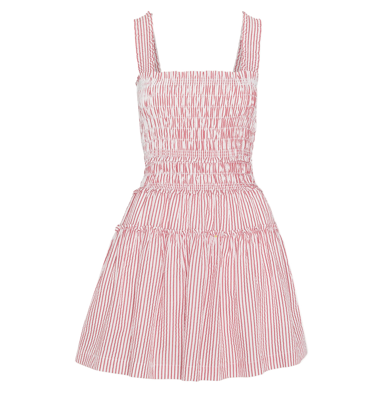 The Azalea Mini Nap Dress in Red Ticking Stripe