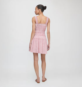 The Azalea Mini Nap Dress in Red Ticking Stripe