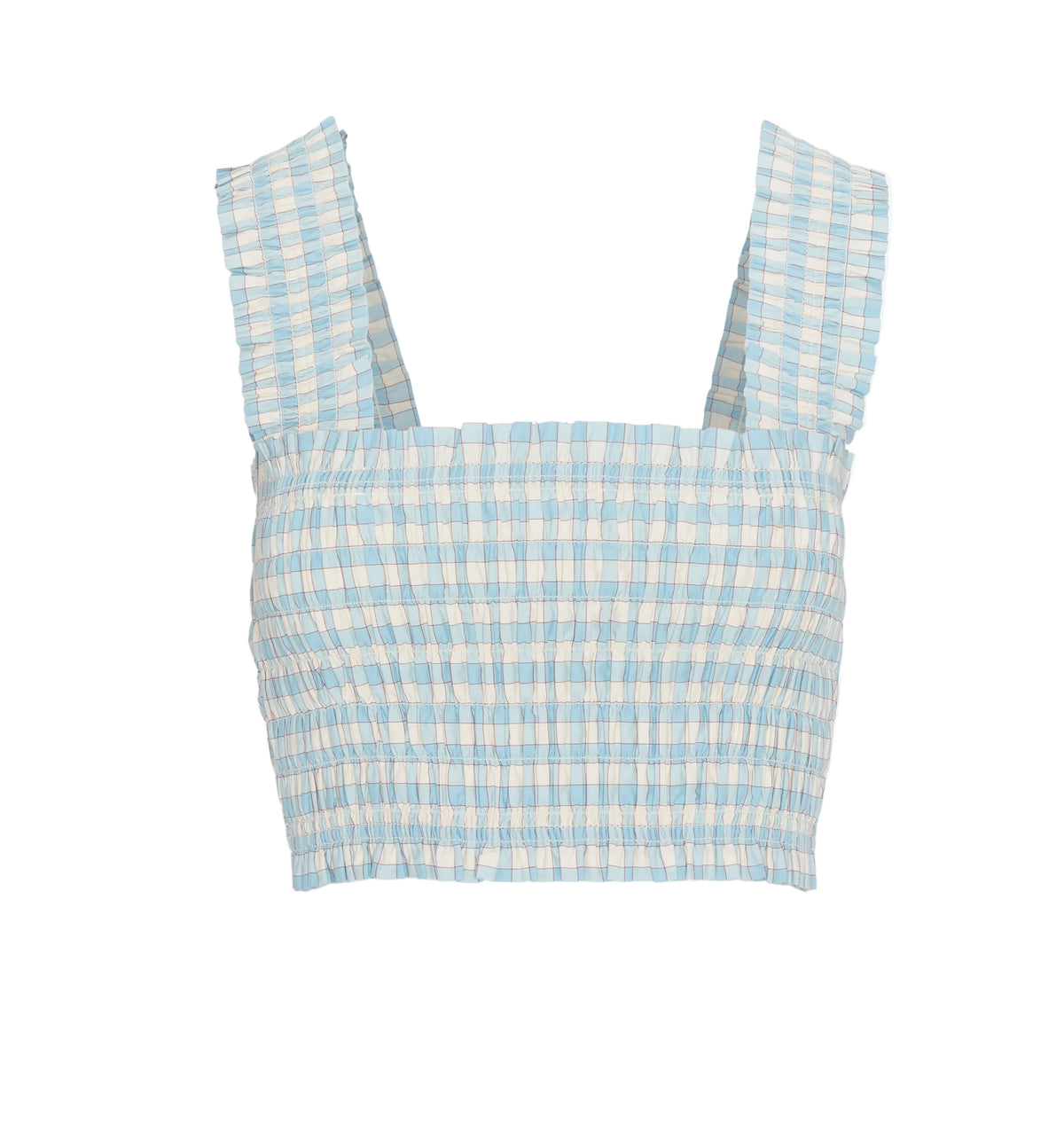 The Azalea Nap Top in Blue & Red Gingham