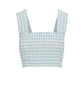 The Azalea Nap Top in Blue & Red Gingham