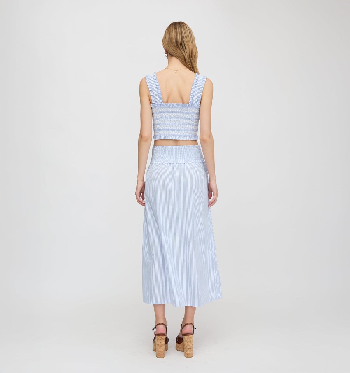 The Azalea Nap Top in Blue/White Stripe