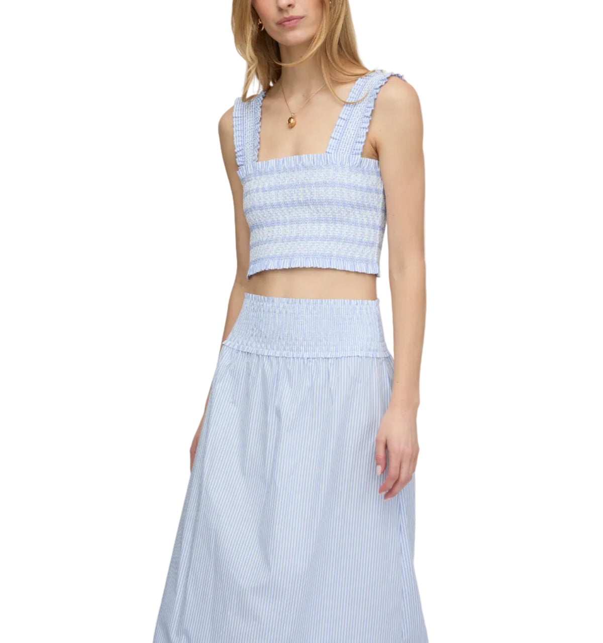 The Azalea Nap Top in Blue/White Stripe
