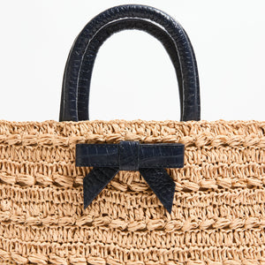 The Bow Tote Dark Navy