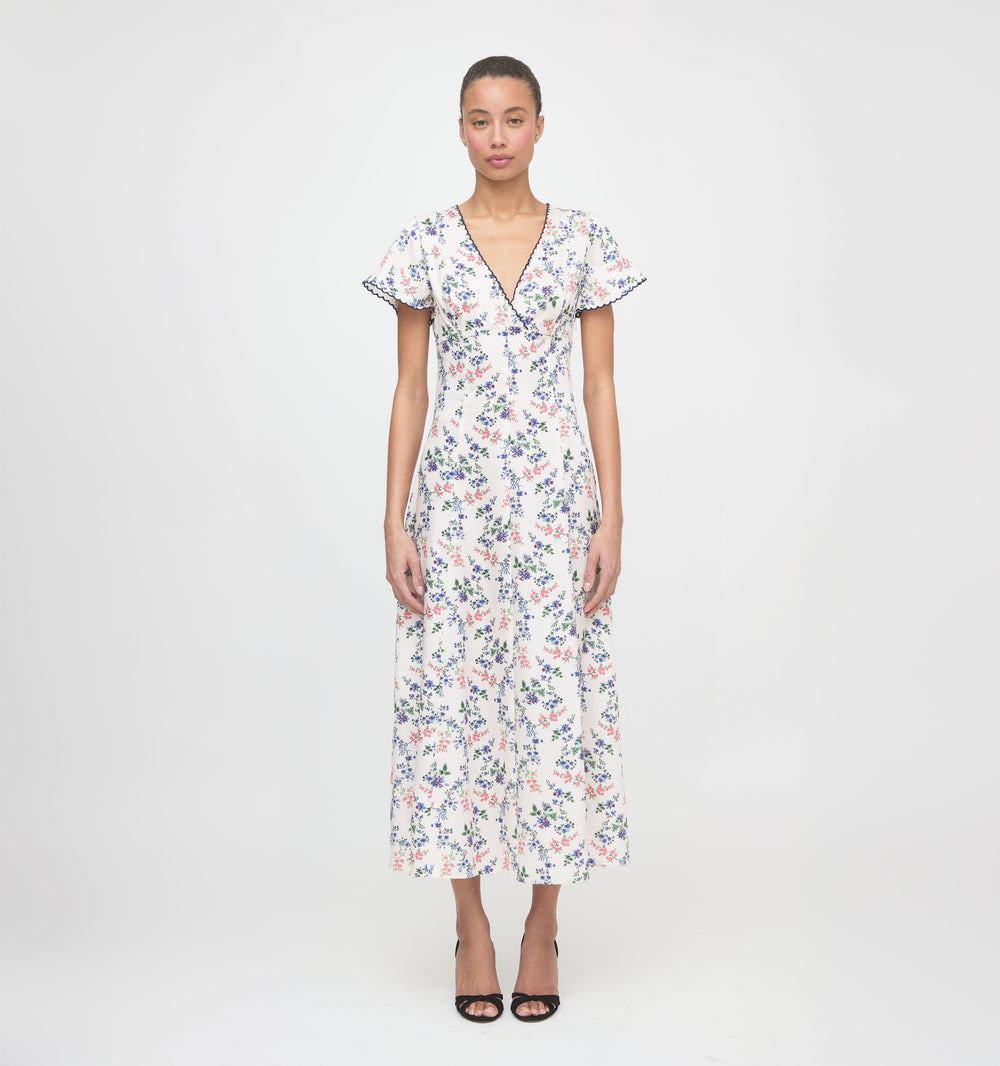 The Brie Dress in Scallop Bow Chintz Pink