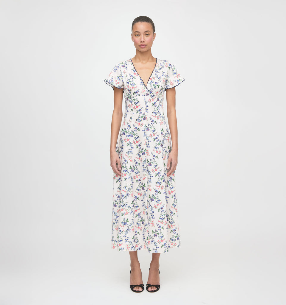 The Brie Dress in Scallop Bow Chintz Pink