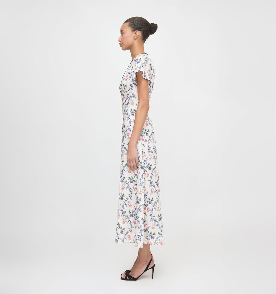 The Brie Dress in Scallop Bow Chintz Pink